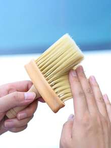 1pc Wooden Coffee Brush, Desktop Coffee Cleaning Brush, Coffee Powder Sweeping Cleaning Brush, Long Handle Bed Brush, Anti-Static Household Cleaning Brush, Soft Bristle Bed Brush, Carpet Bed Cleaning Magic Duster Brush. - Multicolor - View 8