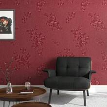 1 Roll Vintage Red Floral Wallpaper - Thick Self-Adhesive Red Rose Peel And Stick Wallpaper, Removable, Suitable For Shelves, Drawers And Decorative Surfaces, Decorative Wallpaper | Floral Pattern | Living Room, Bedroom, Bathroom, Kitchen, Home Decor, Furniture Renewal Sticker, Kitchen Sticker 17.7in X 39.3ft/118.1in/196.8in - Burgundy - View 14