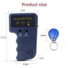 2025 New Universal 1pc 3/6 Slots Handheld 125KHz Low Frequency ID Card Copier, EM Card RFID Smart Card ID Duplicator, Minimalist Industrial Style, Blue, Portable Palm-Sized Design, One-Key Copy + Anti-Drop Shell, Fast Reading + Precise Duplication + Multi-Card Compatible, Smart Card Copying Device Suitable For Access Cards, Attendance Cards, Elevator Cards - Multicolor - View 4