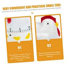 Cabilock 5 Piezas Temporizador de Cocina recordatorio de de cocción temporizadores de Cocina gallina Egg Timer de horneado mecanico es de Pollo - coloressurtidos - Ver 5