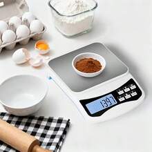 Báscula digital de cocina de alta precisión de 10 kg, pesaje preciso de alimentos, conversión de unidades/tara de un solo toque, medición de ingredientes para hornear y cocinar, portátil y fácil de limpiar (baterías no incluidas) - Multicolor - Ver 6