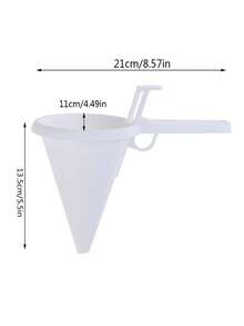 1/2pcs Adjustable Hand-Held Baking Funnel Tools Cream Batter Chocolate Liquid Dispenser Pastry Mold Cookie Cupcake Pancake Baking Tools - White - View 8