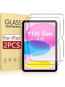 2pcs HD Tempered Glass Screen Protector Compatible With For IPad / IPad Air/Pro/ Mini/1/2/3/4/5/6/7/8/9/10/Th Gen/8 Inch /9.7 Inch/10.2 Inch/10.5 Inch/10.9 Inch/11 Inch/12.9inch /2016-2022/IPad Air 2024/IPad Pro 2024/IPad 10th Gen (10.9-Inch)2022 Screen Protection Essentials, Applicable To Daily Shield, Office, Home Pad Screen Protector - Clear - View 12