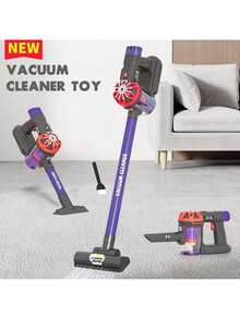 1 Set Kids Simulation Vacuum Cleaner Toy Set, Children's Pretend Role Play Cleaning Toys, Kids Interactive Household Toy For Educational Fun, Realistic Suction, Simulates Realistic Sounds, Ideal Gift For Boys Girls Aged 3+ - Multicolor - View 3