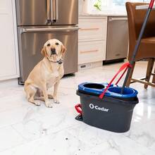 O-Cedar RinseClean Spin Mop & Bucket System | Clean With Clean Water | Removes 99% Of Bacteria - Cây lau nhà xoay Rinseclean và xô nước - Xem 10
