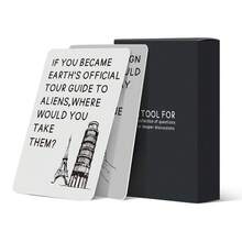 HEART BRIDGE 1PC Couple's Deep Conversation Game Cards - A Tabletop Game. This Is An Interactive Card Game That Can Touch The Depths Of Emotions And Is Full Of Ideas For Couples. It's A Must-Have Atmosphere Interactive Game For Valentine's Day, Halloween, And Christmas | 54Cards | - Black - View 8