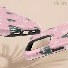 Funda de teléfono rosa de Navidad, funda de teléfono de árbol de Navidad de bastón de caramelo, cubierta navideña linda, funda de teléfono femenina de Navidad, funda resistente brillante y mate, funda de teléfono de dibujo animado creativa, a prueba de golpes y resistente a caídas, protección completa, adecuada para 17/17ProMax/iPhone16/16Plus/16Pro/16ProMax, iPhone15/15Plus/15Pro/15ProMax, iPhone14/14Plus/14Pro/14ProMax, iPhone13/13Pro/13ProMax, regalo perfecto para novia, novio, Día de San Valentín, Navidad - Blanco - Ver 9