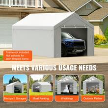 Carporti - Aereo grigio 10x20ft oben und seitlich - Visualizzare 7