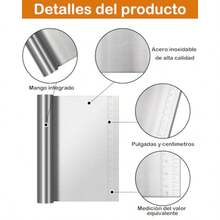 XGE3 Piezas Etulas Reteria Alisador De Paste Ras Para Reteria Adecuado Para La Panadería Familiar y Para Uso esional Se Puede Didir Pan Pizza o Pastelería - Plataverdeblanco - Ver 3