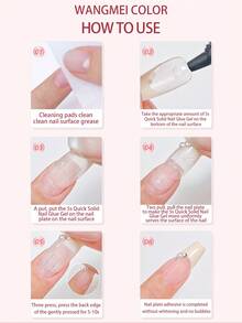 3pcs New Upgraded Quick-Drying 15g No-UV Nail Gel, Suitable For Press-On Nail Stickers, No UV Lamp Needed, Long-Lasting, Ideal For Valentine's Day Nail Art Design - 15g - 查看 8