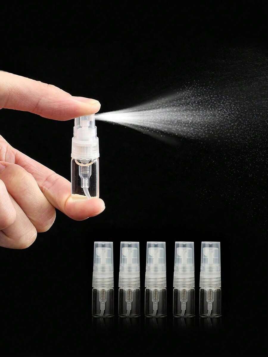 Set de 5 piezas de botellas de perfume en miniatura para decantación - transparente - Ver 1