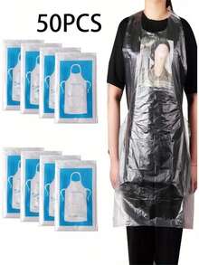 20/50/100件装一次性透明PET围裙 - 防水，适用于烹饪、上菜、烧烤等 - 适合厨师、家庭厨师和餐饮服务人员 - 可用于厨房和户外 - 绝佳的乔迁和节日礼物 - 無色 - 查看 12