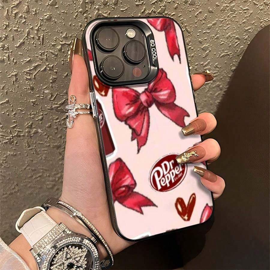 Estuche de moda Dr Pepper Estuche para teléfono adecuado para 17 Pro Max 17 Air 16 Pro MAX 15 Pro Max 14 Pro 13 Pro 12 11 Estuche para teléfono personalizado para hombres y mujeres Son excelentes regalos para novias, novios y familiares para Navidad y Halloween - Negro - Ver 1