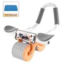 Benbo 1pc Abdominal Roller With Knee Pad, Home Fitness Equipment For Abdominal Muscle Training, Core Workout With Self-Rebound Elbow Support, Built-In Phone Holder, Suitable For Weight Loss, Abdominal Muscle Training, Home And Gym Exercise