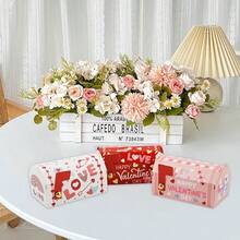 1套/15个，情人节邮箱造型纸盒 - 创意情人节邮箱造型礼品收纳盒