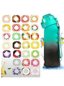 1 Botol Air Ombre dengan 1 Kapsul Pewangi Acak, 0 Gula 0 Kalori, Gelas Air untuk Aktivitas Luar Ruangan - MultiWarna - View 19