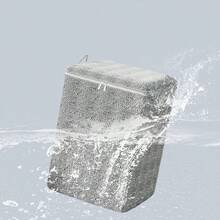 Bolsa de Armazenamento de Tecido Trançado de Grande Capacidade com Fechamento de Zíper e Alça Reforçada, Armazenamento à Prova de Poeira Dobrável para Quarto/Sala de Estar/Lavanderia/Dormitório, Adequado para Organizar Edredons/Cobertores/Roupas/Brinquedos/Itens Domésticos, Solução de Armazenamento Doméstico Economizadora de Espaço - Cinza - Visão 5