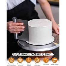 XGE3 Piezas Etulas Reteria Alisador De Paste Ras Para Reteria Adecuado Para La Panadería Familiar y Para Uso esional Se Puede Didir Pan Pizza o Pastelería - Plataverdeblanco - Ver 6