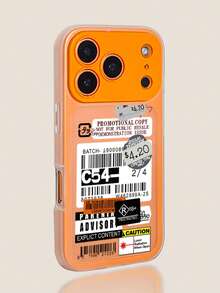 1 chiếc ốp lưng C54 Label Mosaic Orange Edge 2 trong 1, biến đổi tức thì thành ốp lưng điện thoại 17 inch, vỏ ngoài TPU mờ bán trong suốt hai màu + vỏ trong PC viền cam, dày 2mm, chống rơi vỡ, tương thích với iPhone 17/17 Pro/17 Pro Max/ Air/13/14/15/16/15 Pro/16 Pro Max/14 Pro Max - Nhiều màu - Xem 4