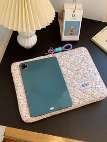 Fluffy Laptop Sleeve, Cute Computer Bag, Floral Print Quilted, Compatible With MacBook 11 13 14 15.6 16 Inch Pro M4/M3/M2/M1 Pro/Max, Laptop/Tablet Carrying Case, Floral Pattern IPad Protective Cover, Laptop Bag, Laptop Sleeve, Laptop Protective Case, Laptop Protective Case, Laptop Protective Case, Essential For Men And Women Travel - Multicolor - View 3