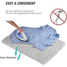 Ruibo - Manta magnética para planchar cubierta alternativa para tabla de hierro almohadilla acolchada resistente al calor cubierta portátil gris 83.82 x 45.72 cm - Plancharencualquierlugar - Ver 3