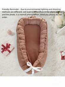 1 pieza Nido portátil para bebé de unicolor, diseño biológico con cremallera, desmontable, adecuado para bebés de 0 a 1 año - Multicolor - Ver 15