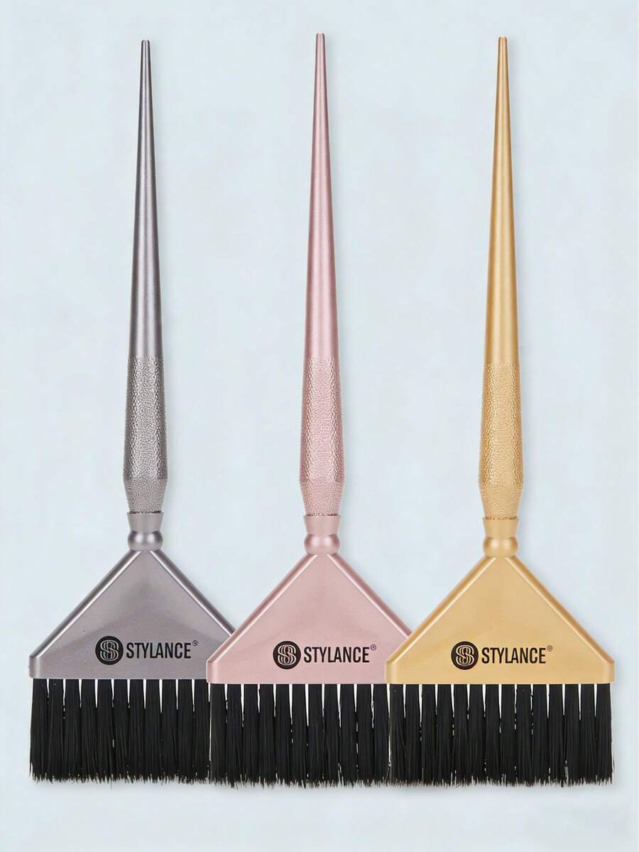 一款金色和黑色柔软尼龙染发扫刷，适用于喷漆、美发工具、美发产品和配件，是理发店美容旅行必备品、返校季、旅行度假必备品、女士美发配件、后梳梳、吹风机、头发、理发师、美发工具、美发产品、边缘梳、造型梳、吹风机、美发用品、发胶、卷发产品、剪发剪刀、圣诞节、理发店、美发、吹风机、卷发梳、美发设备、旅行必备品、发型、美发、头发、旅行、美发产品、美发工具、美发用品、理发师、理发师配件、理发店、美发设备 - 金色 - 查看 1