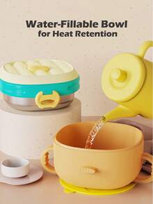 1 Set Kids Feeding Set Gift Box, Baby Food Bowl, Infant Training Sippy Cup, Fork & Spoon Utensils, Perfect Gift For Babies & Toddlers - Multicolor - View 7