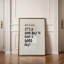 1 Tranh canvas treo tường không khung "Chúc một ngày tốt lành" theo phong cách tối giản, truyền cảm hứng tích cực, trang trí phòng ngủ, đồ dùng cần thiết cho ký túc xá, quà tặng sinh nhật và trang trí tiệc, trang trí phòng ngủ kiểu chữ cổ điển, trang trí phòng theo phong cách thẩm mỹ, tranh in treo tường, đồ dùng cần thiết cho phòng ký túc xá sinh viên, trang trí nhà cửa phòng ngủ. - Nhiều màu - Xem 2