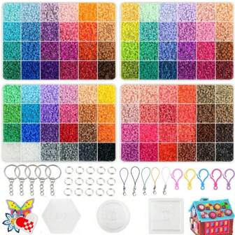 50g/180g/950g smältpärlkit, för gör-det-själv-hängen, pyssel, smycken, födelsedagspresent, festgåva