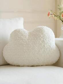 Cloud Shaped Throw Pillow, Comfortable Cloud Decor Cushion For Sofa Bed, Bedroom Living Room Home Decoration - White - View 1