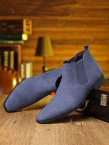 Men's Retro Chelsea Boots, Matte Finish British Style Short Boots, Fashionable Versatile Casual Boots