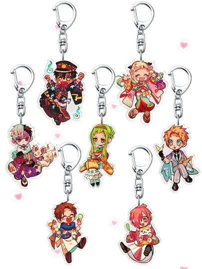 1pc "Toilet-Bound Hanako-Kun" 1pc Anime Acrylic Keychain Yashiro Nene Minamoto Kou Yugi Amane Sakura Nanamine Cute Bag Charm For Daily Ideal Holiday Durable Bag Charms Car Accessories Teacher Friend Sister Gift Ideas
