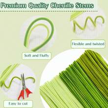150/300pcs Green Pipe Cleaners For Craft 12 Inch Pipe Cleaners Chenille Stems Fuzzy Sticks Craft Supplies For DIY Art And Craft Projects Decorations - Multicolor - View 3