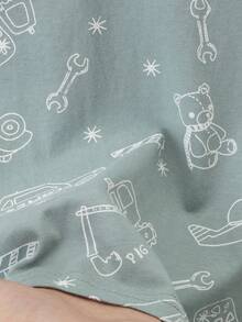 6pcs/Set Boys' Cartoon Dinosaur & Car Print Short Sleeve Shorts Pajama Set, Lightweight Home Clothes - Multicolor - View 6