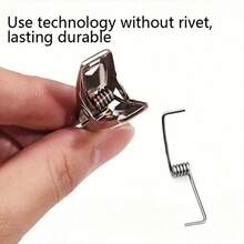 100个/50个/40个/30个装不锈钢木质衣夹 - 防风洗衣夹，迷你衣夹，用于悬挂衣物和床上用品，重型衣夹 - 銀色 - 查看 7