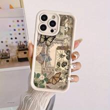 Funda creativa para teléfono con patrón de ilustración retro para  15 Pro Max,  11/11 Pro Max/11 Pro/12/12 Pro/12 Pro Max/13/13 Pro/13 Pro Max/14/14 Pro/14 Pro Max/15/15 Pro Max/15 Pro/16/16 Pro/16 Pro Max, funda protectora, funda de teléfono, funda suave a prueba de golpes para chicas y mujeres - 1 pieza - Ver 4