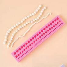 1pc Pearl Shaped Silicone Baking Mold - Pink - View 1