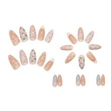 4 Boxes 96Pcs Short Squoval Press On Nails French Cat Eye Magnetic Gel Effect Press On Nails, 24PCS Medium Almond False Nails, European Style Export Quality Removable Fake Nails For Women, Nail Artists & Brides, Wedding Party Date Night & All Season Wear.Cute Nails,Fake Nails Press On,Pink Nails,Nails Kit,Stiletto Press On Nails,Christmas Nails Press On,Nail Set. - 混合裝482 - 查看 7