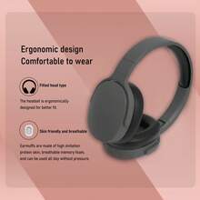 Over-Ear Wireless Bluetooth Headphones With ANC & HiFi Sound, 20-Hour Playtime Foldable Travel Headphones With Zero Pressure Memory Cotton Ear Cups & Bluetooth 5.1 | Studio-Grade, All-Day Wear, Travel Essential - 黑色 - 查看 4