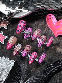 按压式假指甲 - 粉色 - 查看 1