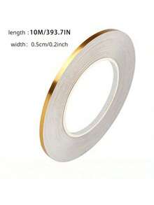 YITAPE 1pc 10m Self-Adhesive Waterproof Wall Sticker, Alloy Color Skirting Line, Tile Gap Edge Sealing Tape For Home Decor,Stickers,Wall Decal, Vinyl Decal For Home Decorations,Spring Decoration Items Refresh Your Home,Rama Decoration Stickers Gifts Birthday Graduation - Multicolor - View 10