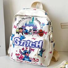 Disney Stitch Purple Backpack, Essential For Women And Fans - Fashionable Light Purple "Lilo & Stitch" Pattern Shoulder Bag - Multi-Compartment Mickey Silhouette Design Backpack - Durable And Stylish Disney Park Travel Bag - Multicolor - View 5