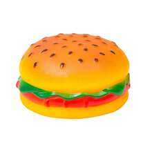 Realistic Hamburger Sound Toy, Cat Teaser Toy With Sound, Soft Elastic Squeaky Toy With Built-In Sound Device, Interactive Toss Toy, Small Dog Chew Toy For Teeth Cleaning And Boredom Relief - Multicolor - View 14