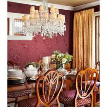 1 Roll Vintage Red Floral Wallpaper - Thick Self-Adhesive Red Rose Peel And Stick Wallpaper, Removable, Suitable For Shelves, Drawers And Decorative Surfaces, Decorative Wallpaper | Floral Pattern | Living Room, Bedroom, Bathroom, Kitchen, Home Decor, Furniture Renewal Sticker, Kitchen Sticker 17.7in X 39.3ft/118.1in/196.8in - Burgundy - View 6