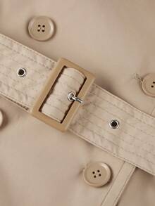 Women's Mid-Length Pocket Jacket, Designed For Commuting In Spring And Autumn - Camel - View 6