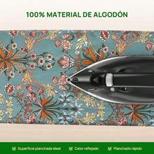 Funda para Burro de Planchar 147x48CM Funda para Tabla de Planchar Bordes Elásticos para Ajuste Perfecto Relleno Grueso para Planchado Suave Resistente a Manchas y Quemaduras Fácil Instalación - Flores de naranja - Ver 4