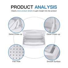 Nail Tool Clean Box Plastic Nail Tray For Alcohol Cleaning Container For Nipper Clipper Cutter Manicure Tools Nail Art Equipment For Salon SPA - White - View 5