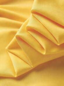 Áo thun cổ tròn mềm mại, thoải mái dành cho bé gái, in khẩu hiệu Ngày của Mẹ, thích hợp cho mùa hè. - Màu vàng - Xem 3