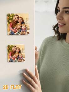 1个定制卡通风格亚克力照片冰箱贴 - 照片人像冰箱贴